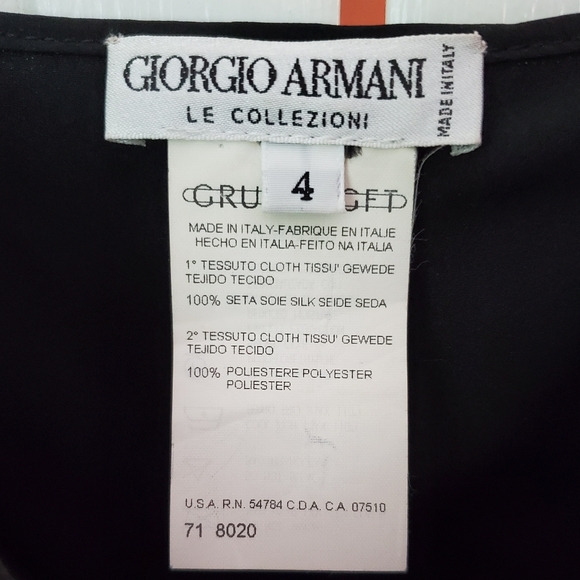 GIORGIO ARMANI BLACK LONG SILK SEQUIN MAXI SKIRT WITH SLIT - Picture 6 of 14